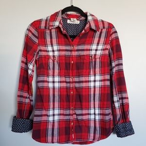 H&M L.O.G.G. patriotic button down flannel